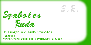 szabolcs ruda business card